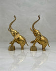 Vintage Brass Circus Elephants- A Pair