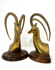 Vintage Sarréid Ltd. Brass Ibex Sculptures — Made in Spain, Mid-Century Modern Elegance