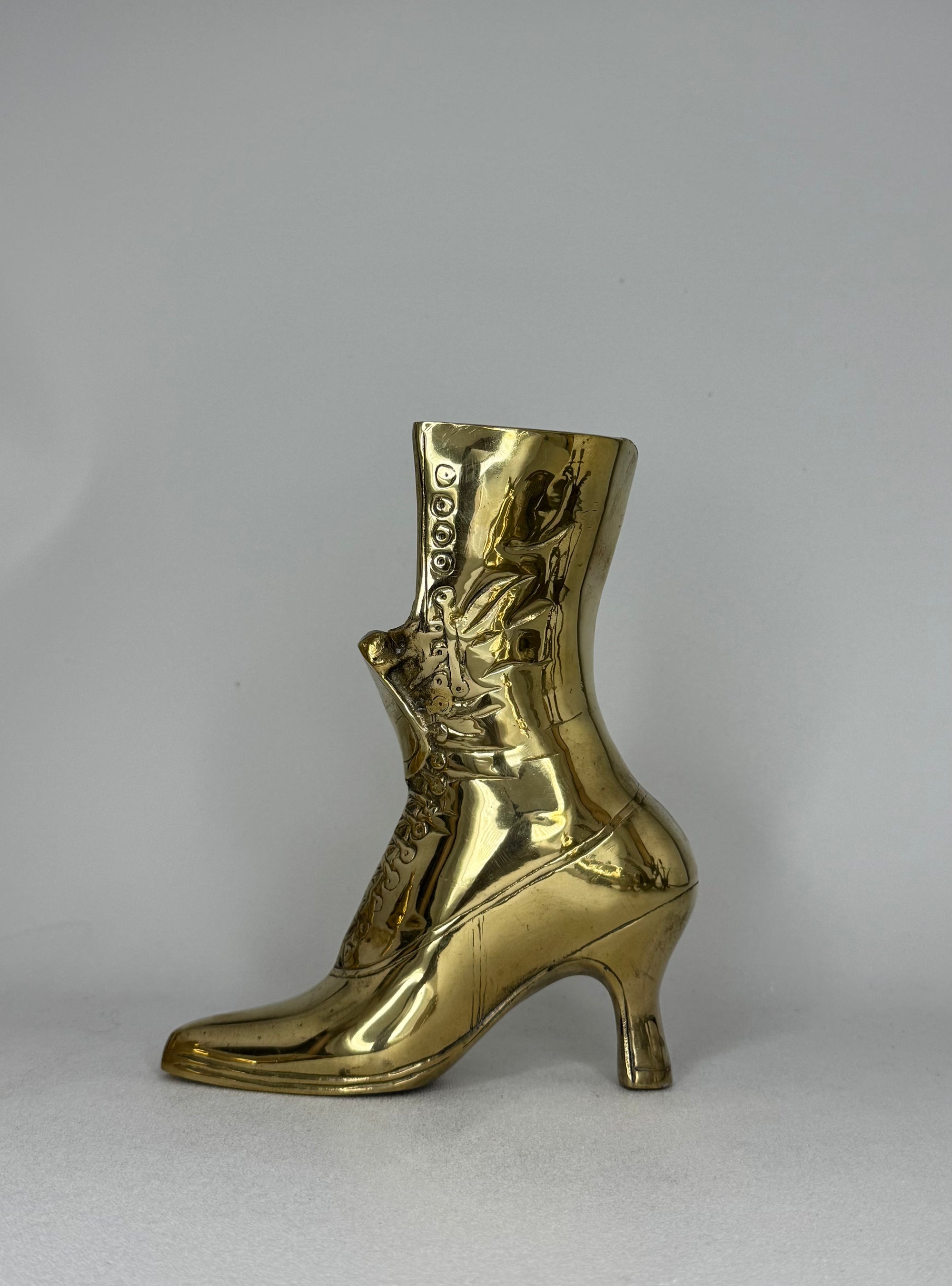 Vintage Brass Witches Boot