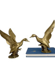 Vintage Brass Wings Up Bird Pair