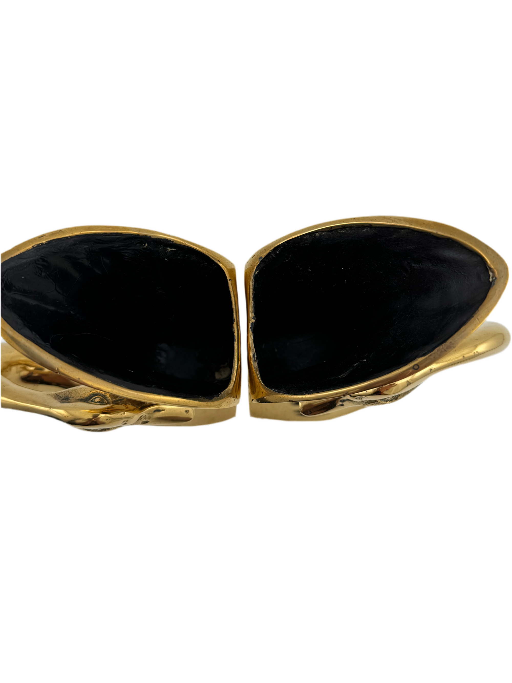 Vintage Brass Swan Bookends- A Pair