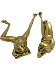 Long Legged Brass Frogs-A Pair