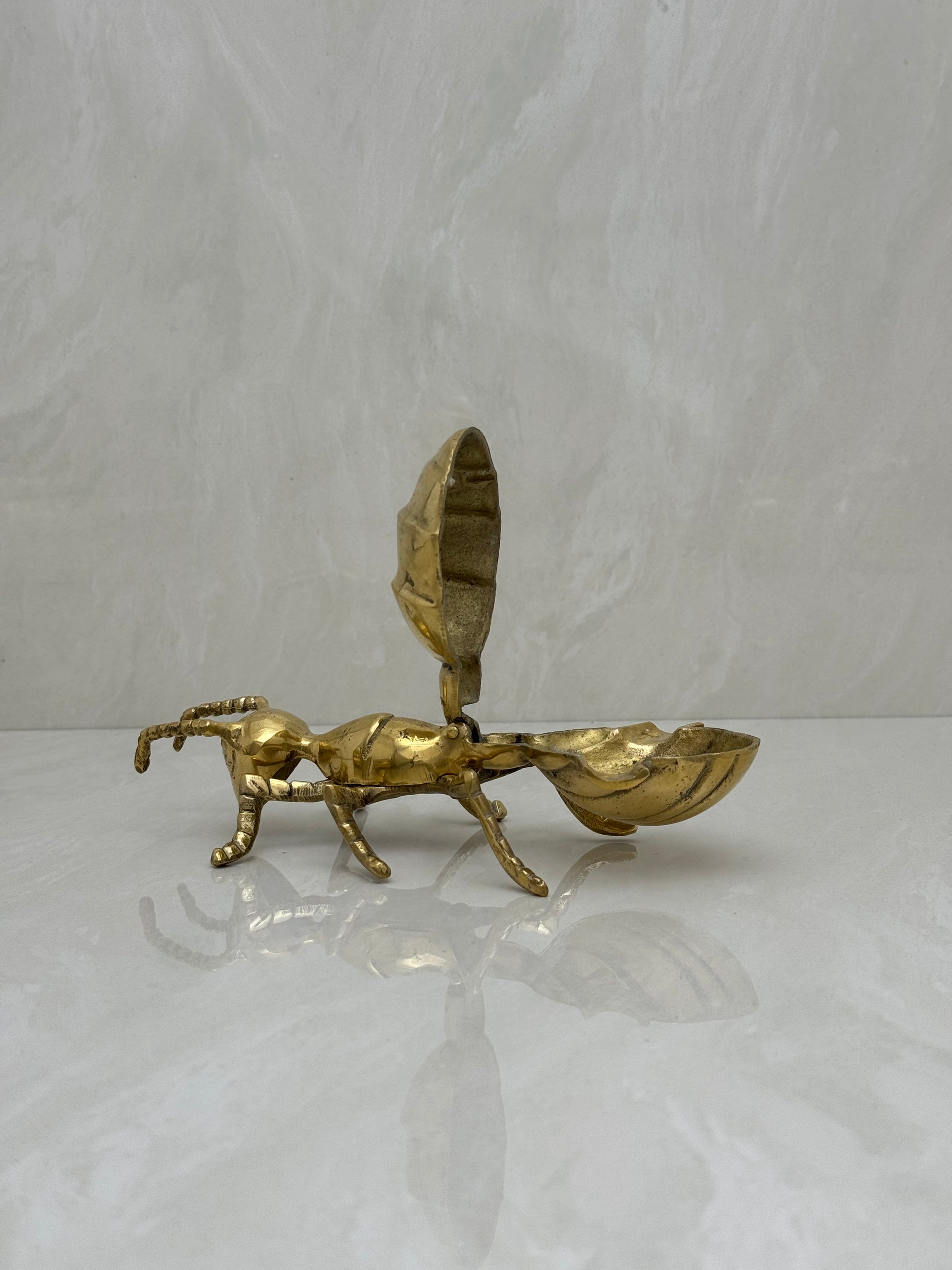 Vintage Brass Retro Ant AshTray