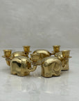 Vintage Brass Elephant Circle- A Set of Five
