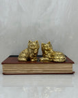 Small Vintage Brass Cat Figurines-A Pair