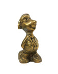 Vintage Brass Dog Figurine – Dapper Canine Gentleman Sculpture