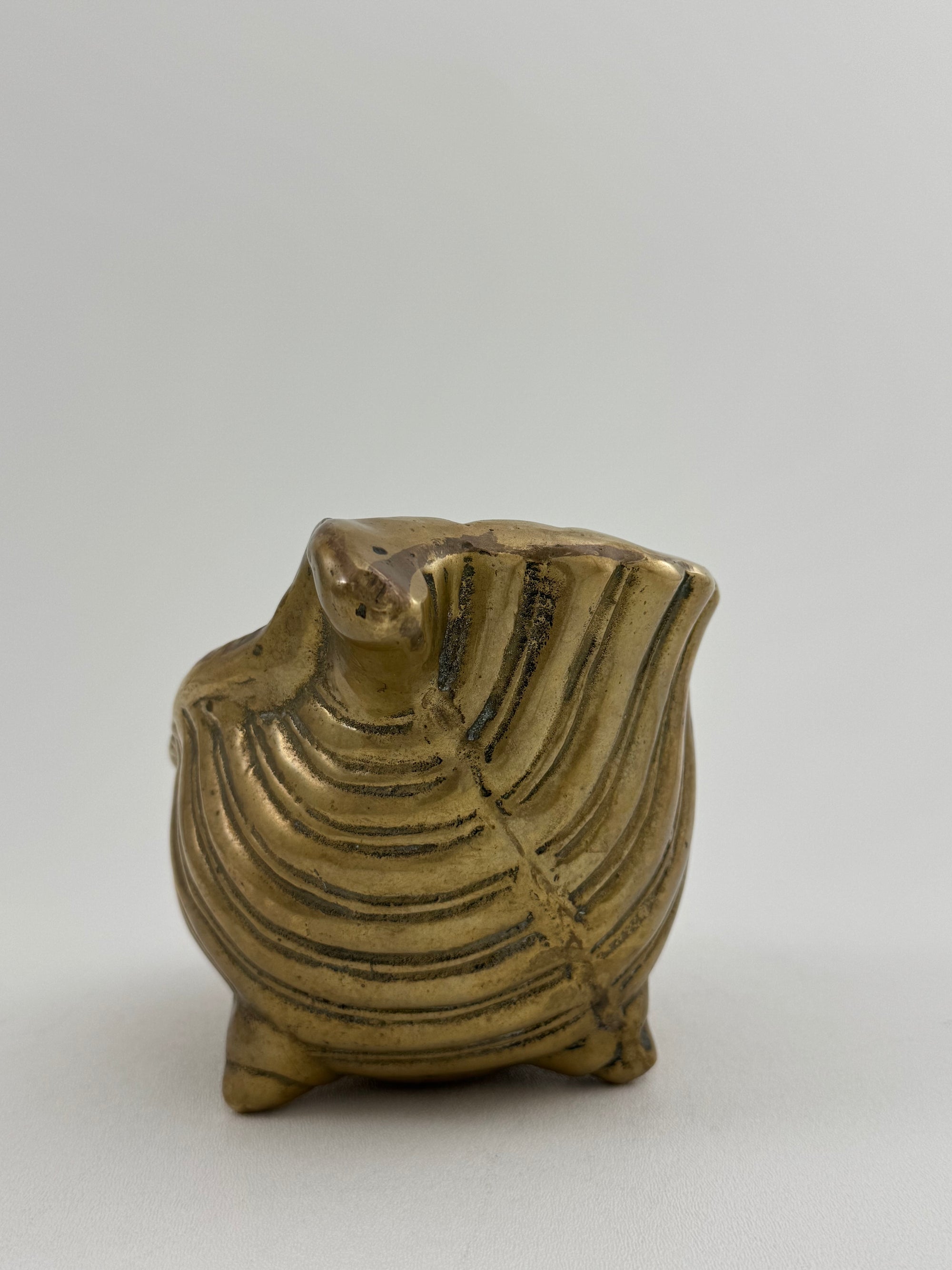 Vintage Brass Shell Vessel (Planter/Catchall)