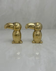 Small Vintage Brass Toucans-A Pair