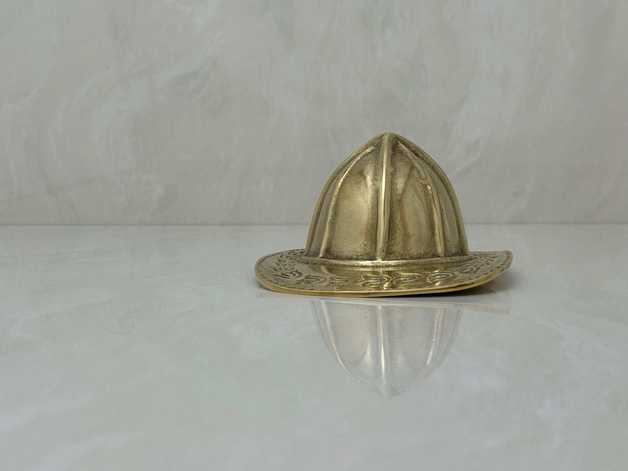 Vintage Brass Fireman’s Hat-A Figurine