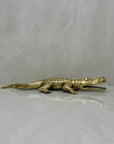 Large Vintage Brass Alligator