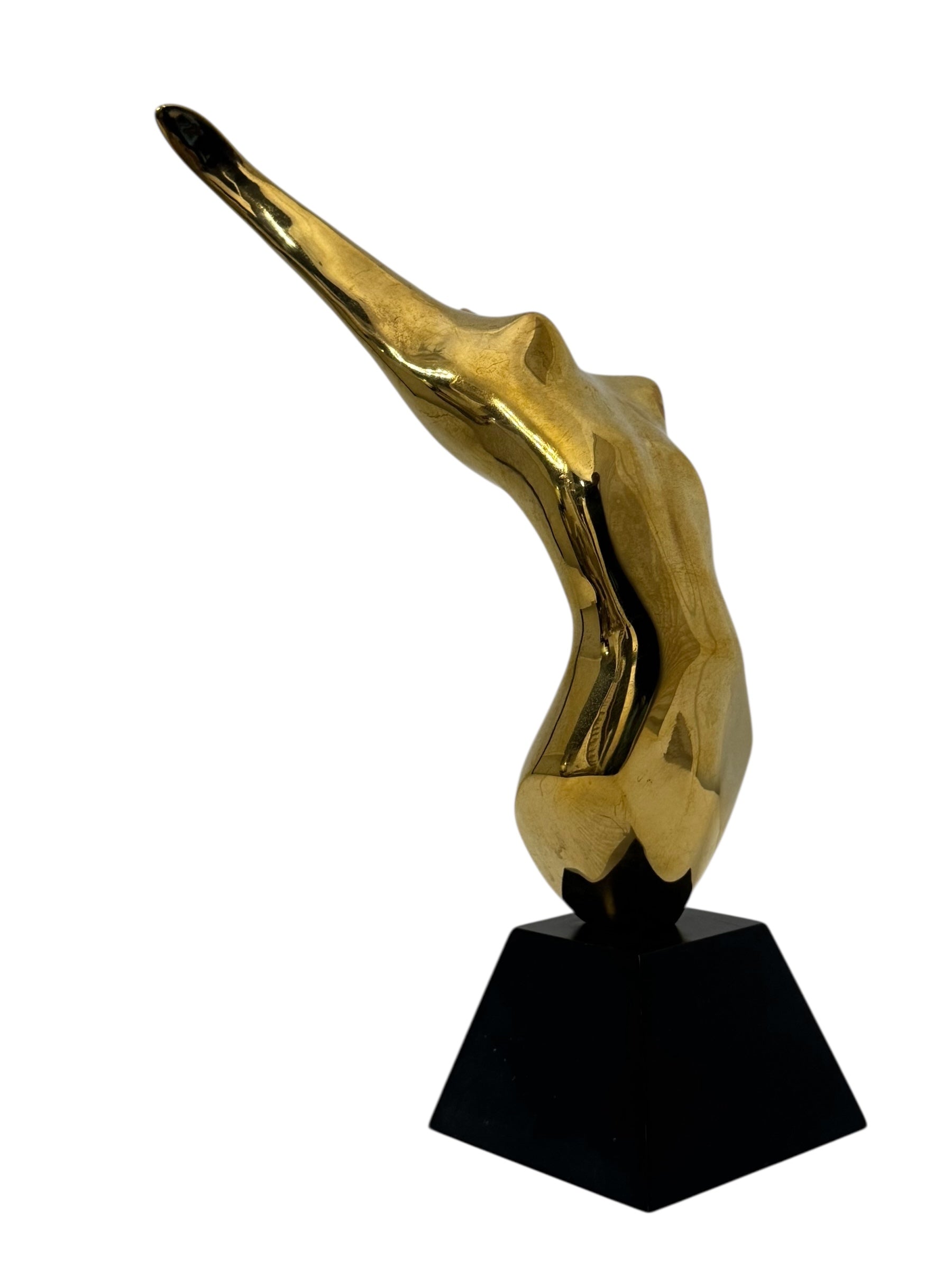 Vintage Brass Silhouette of a Nude Lady