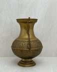 Vintage Brass Vase With Dragon Handles