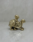 Vintage Small Brass Mating Turtles Ashtray