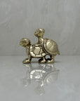 Vintage Small Brass Mating Turtles Ashtray