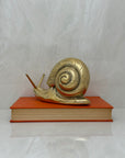 Vintage MCM Brass Snail