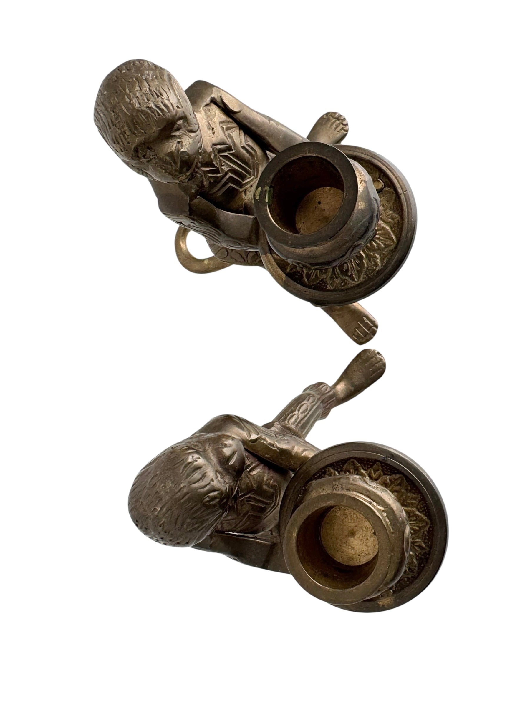 Vintage Brass Monkey Candle Holders
