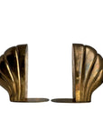 Vintage Brass Seashell Oversized Bookends by Frederick Cooper – Heavy Nautical Art Deco Style