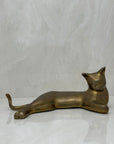 Vintage Brass Relaxed Cat