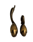 Vintage Brass Swan Sculptures – Elegant Mid-Century Pair