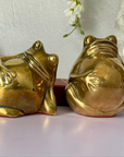 Vintage Brass Big Belly Retro Frogs- A Pair