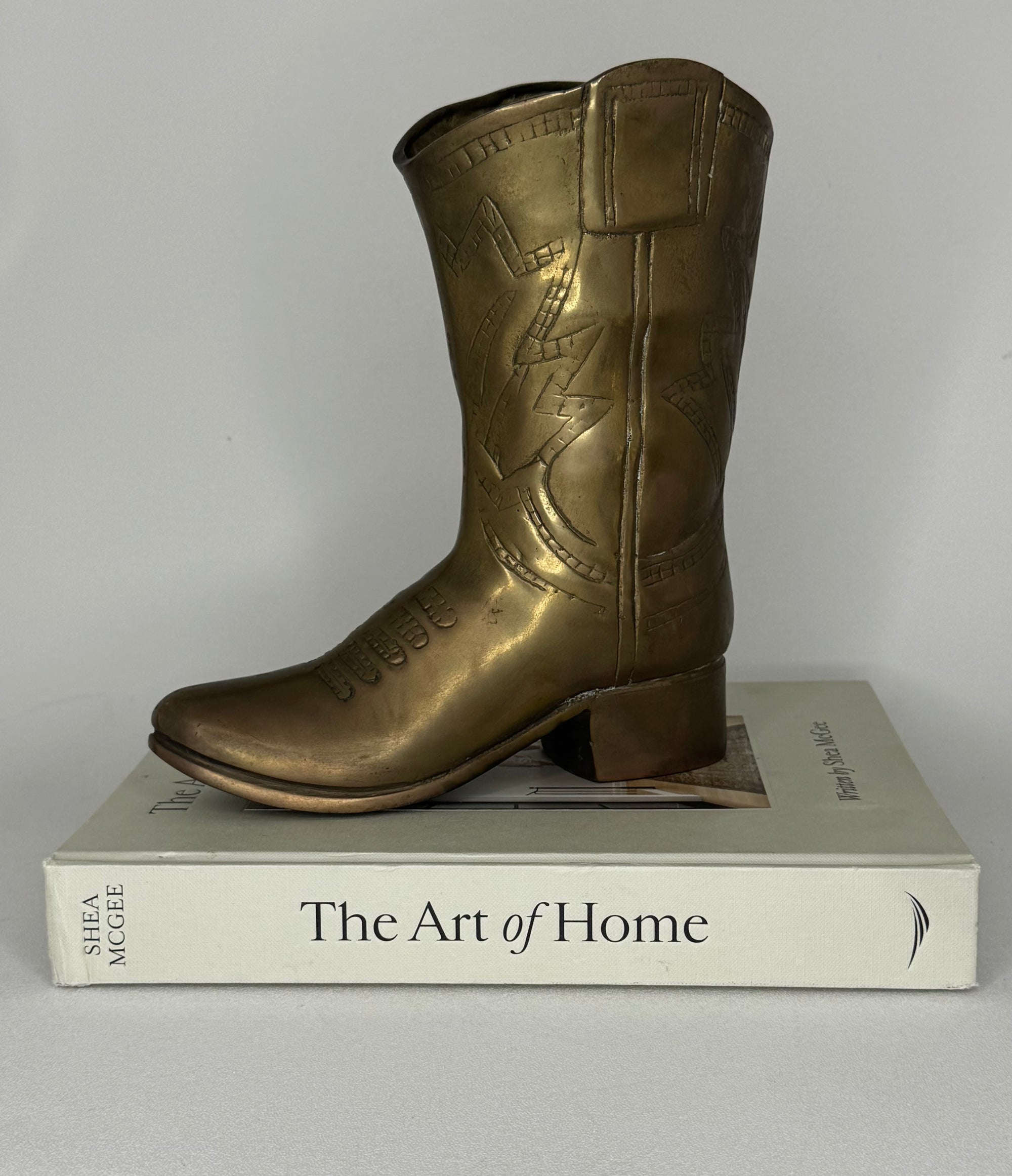 Vintage Brass Cowboy Boot
