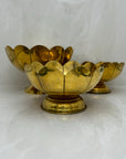 Vintage Brass Floral Bowls- A Three Piece Lightweight Set