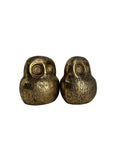 Vintage Seiden Brass Owls – Mid-Century Modern Pair
