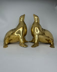 Pair of Vintage Brass Seals-Large