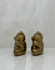 Vintage Brass Teddy Bears-A Pair