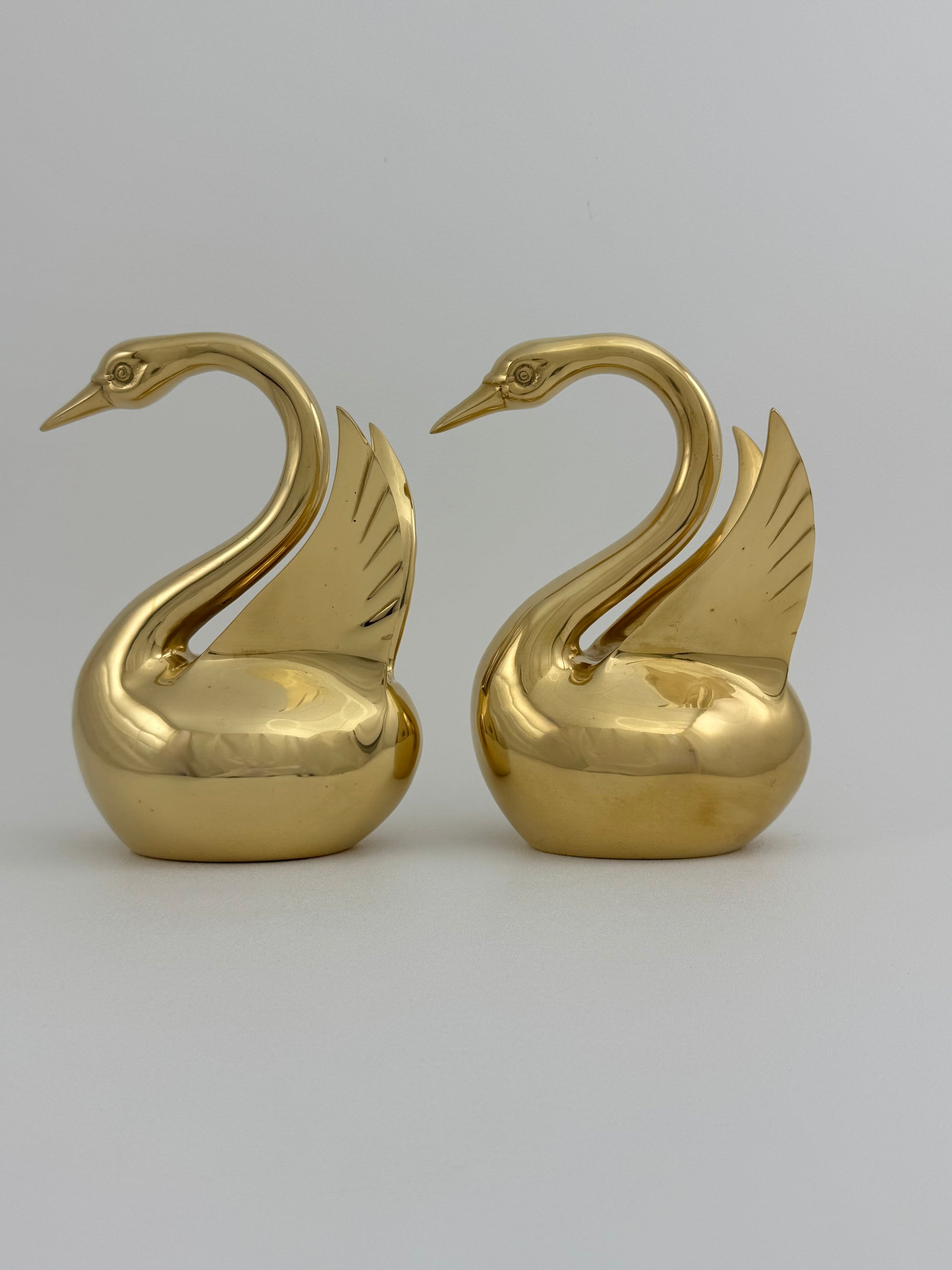 Vintage Brass Angel Wings Love Swans-A Pair by Dolbi Cashier