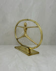 Vintage Brass Gymnast/Yoga Lady Statue