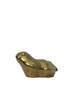 Vintage Brass Frog Trinket Box