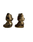 Vintage Brass “Good Luck Bears” – Mid-Century Modern Pair