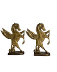 Vintage Brass Pegasus Bookends