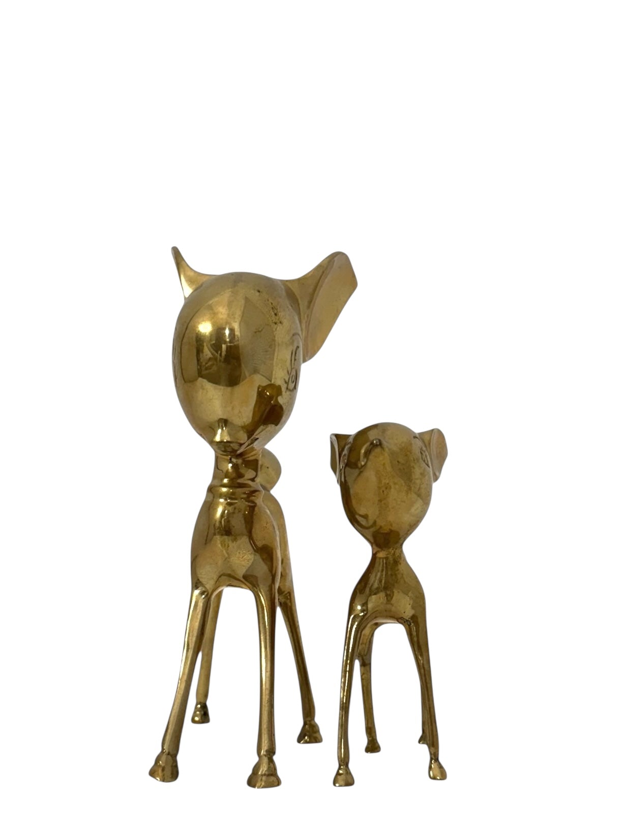 Vintage Brass Mama and Baby Deer or Big Sister Little Sister– The Golden Bond