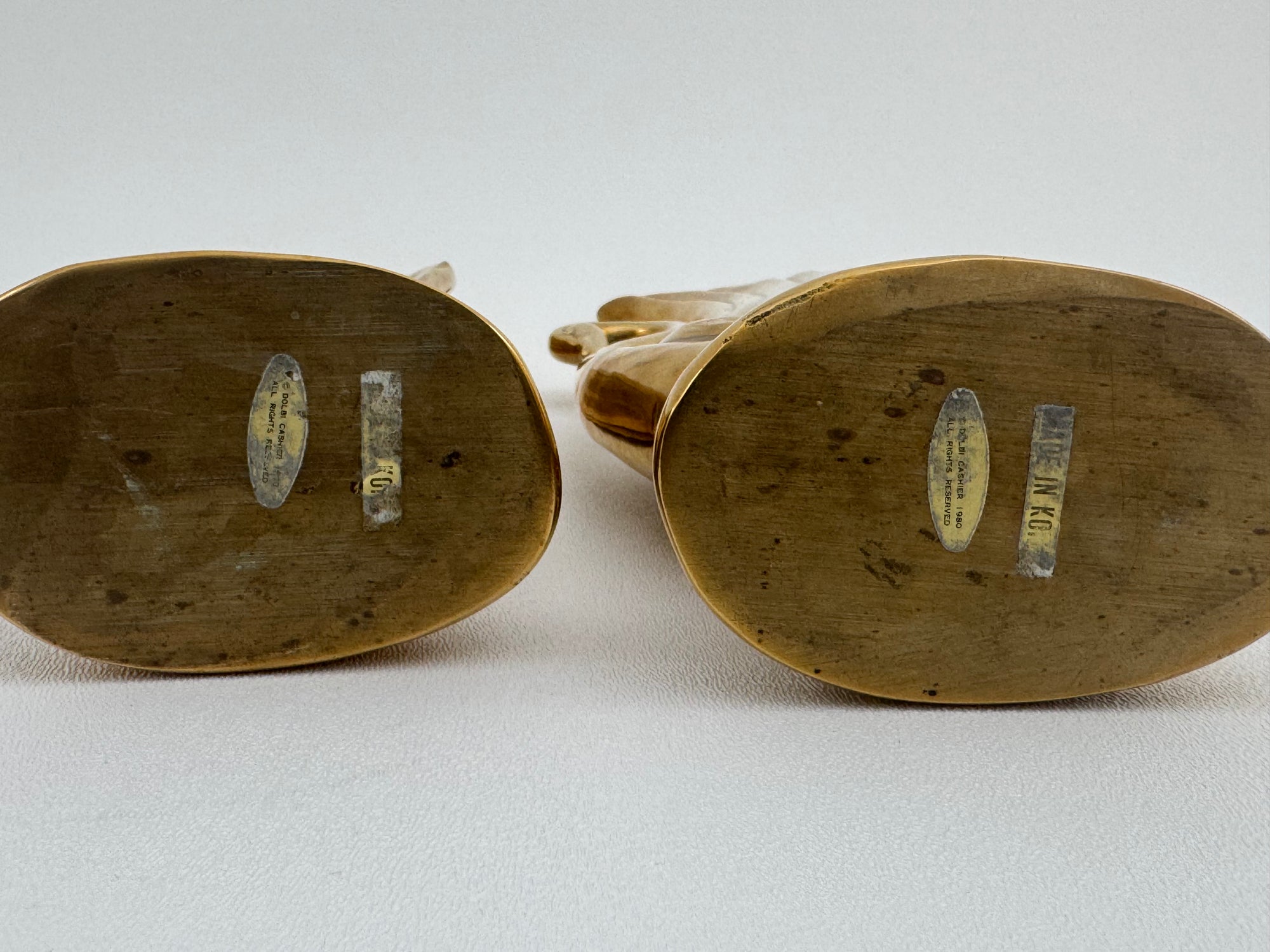 Vintage Brass Swans-A Pair by Dolbi Cashier