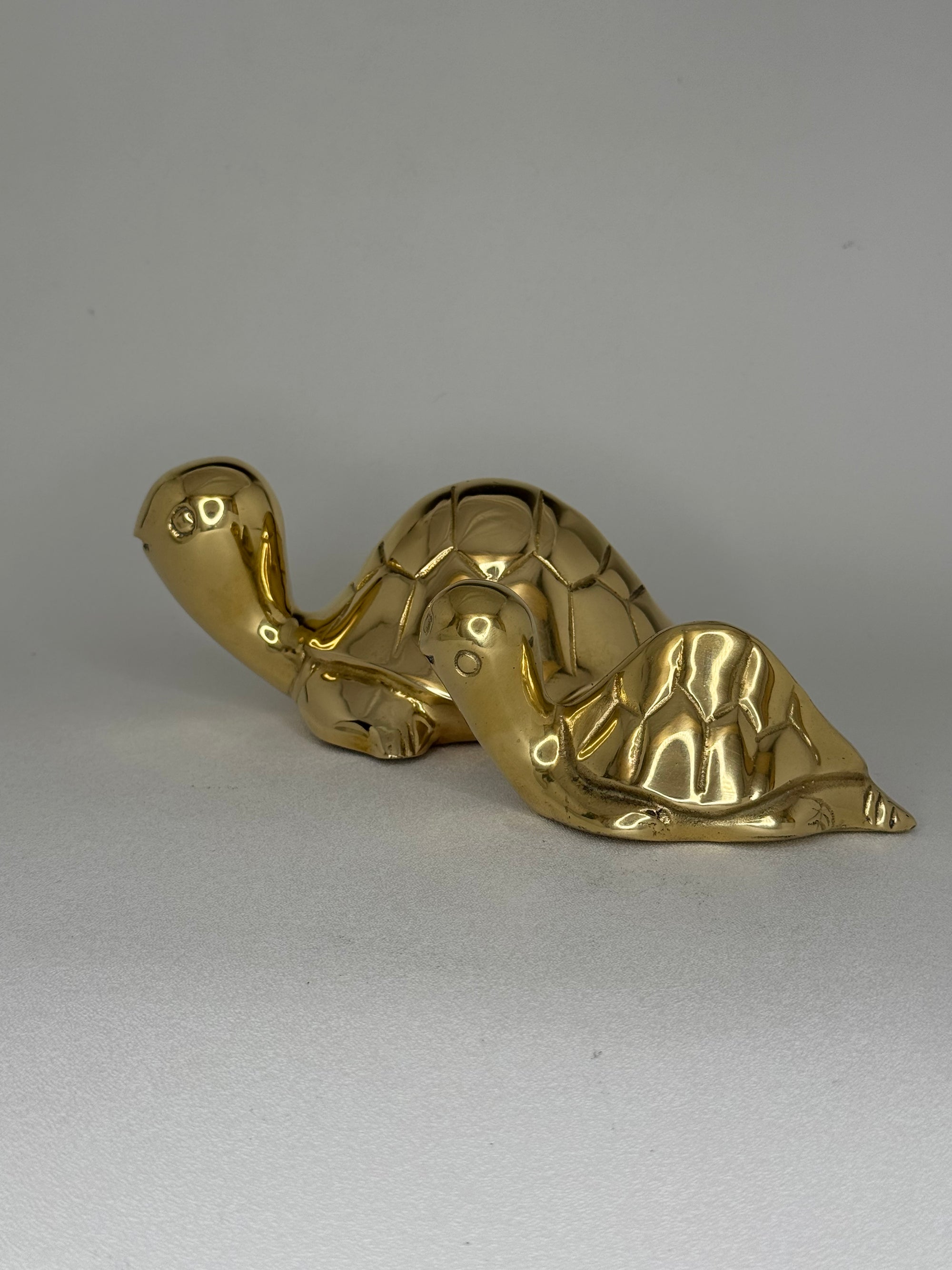 Vintage Brass Turtle Pals- A Pair