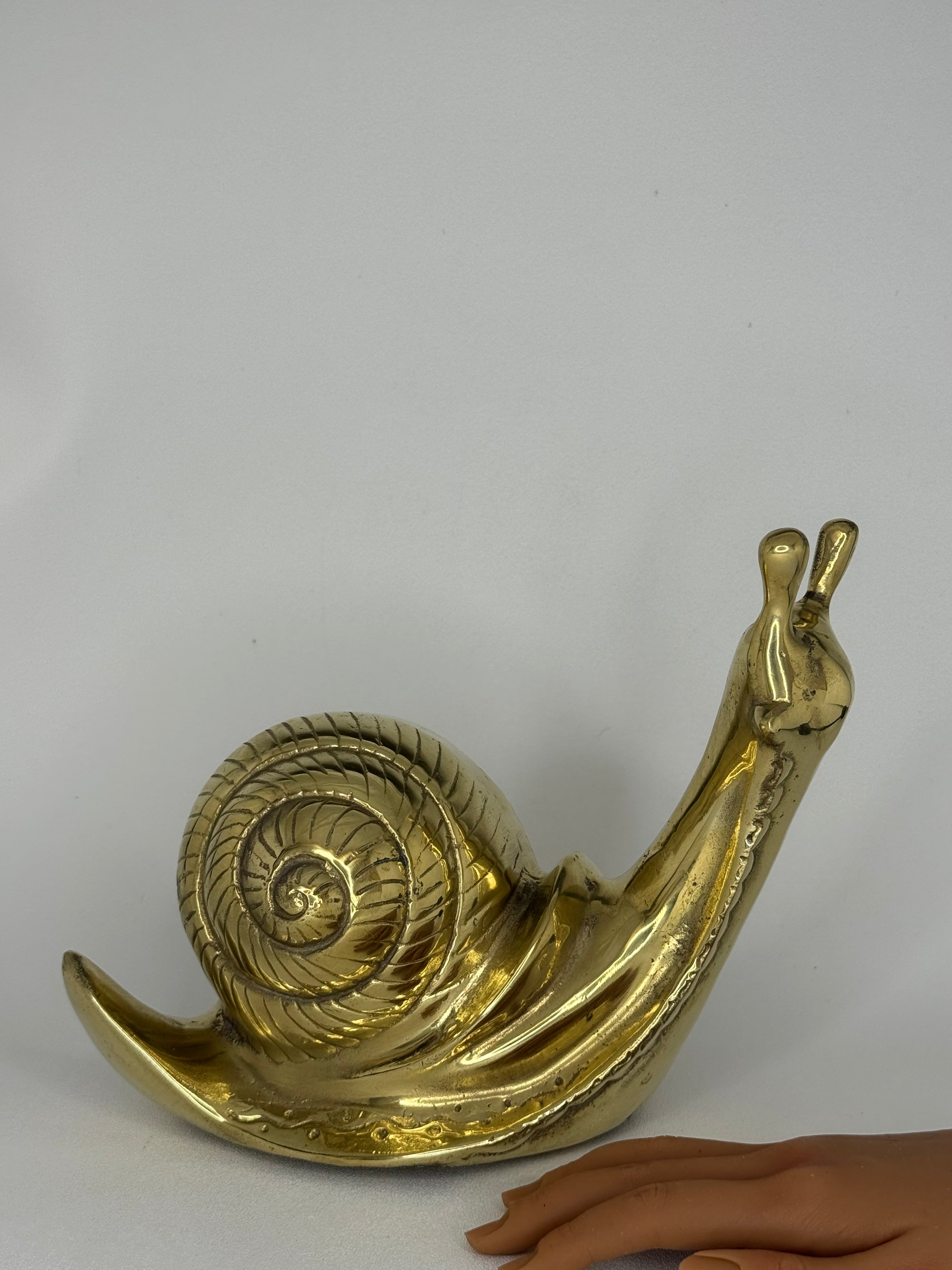 Vintage Brass Snail-Large