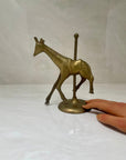 Vintage Brass Giraffe Carousel