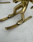 Vintage Bronze Skiing Frog Brothers