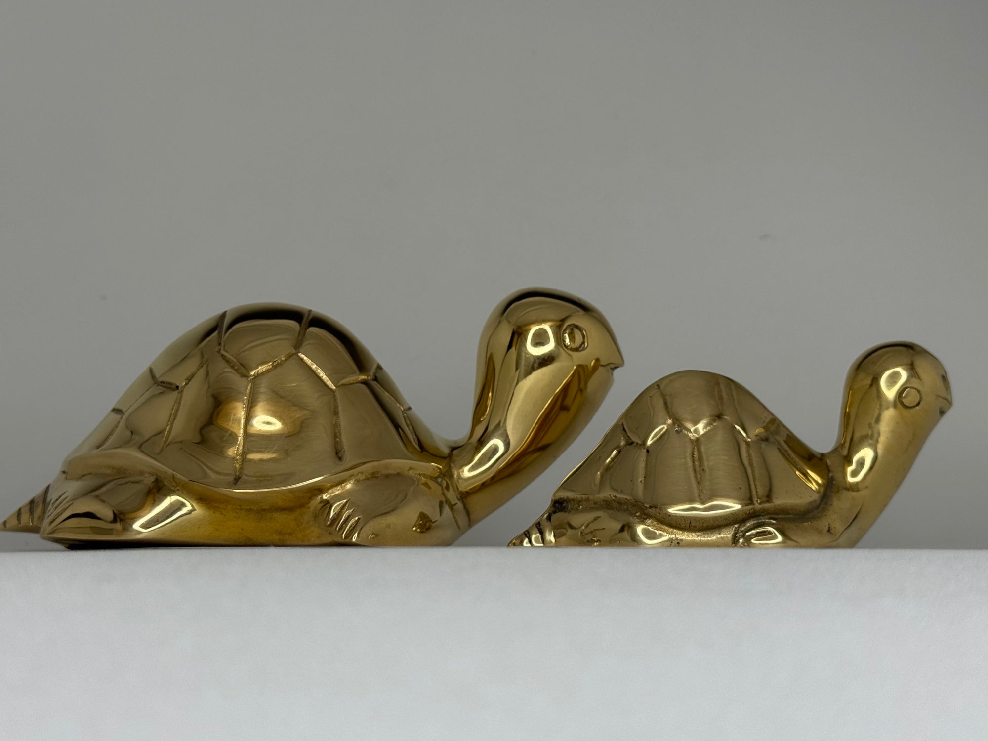 Vintage Brass Turtle Pals- A Pair