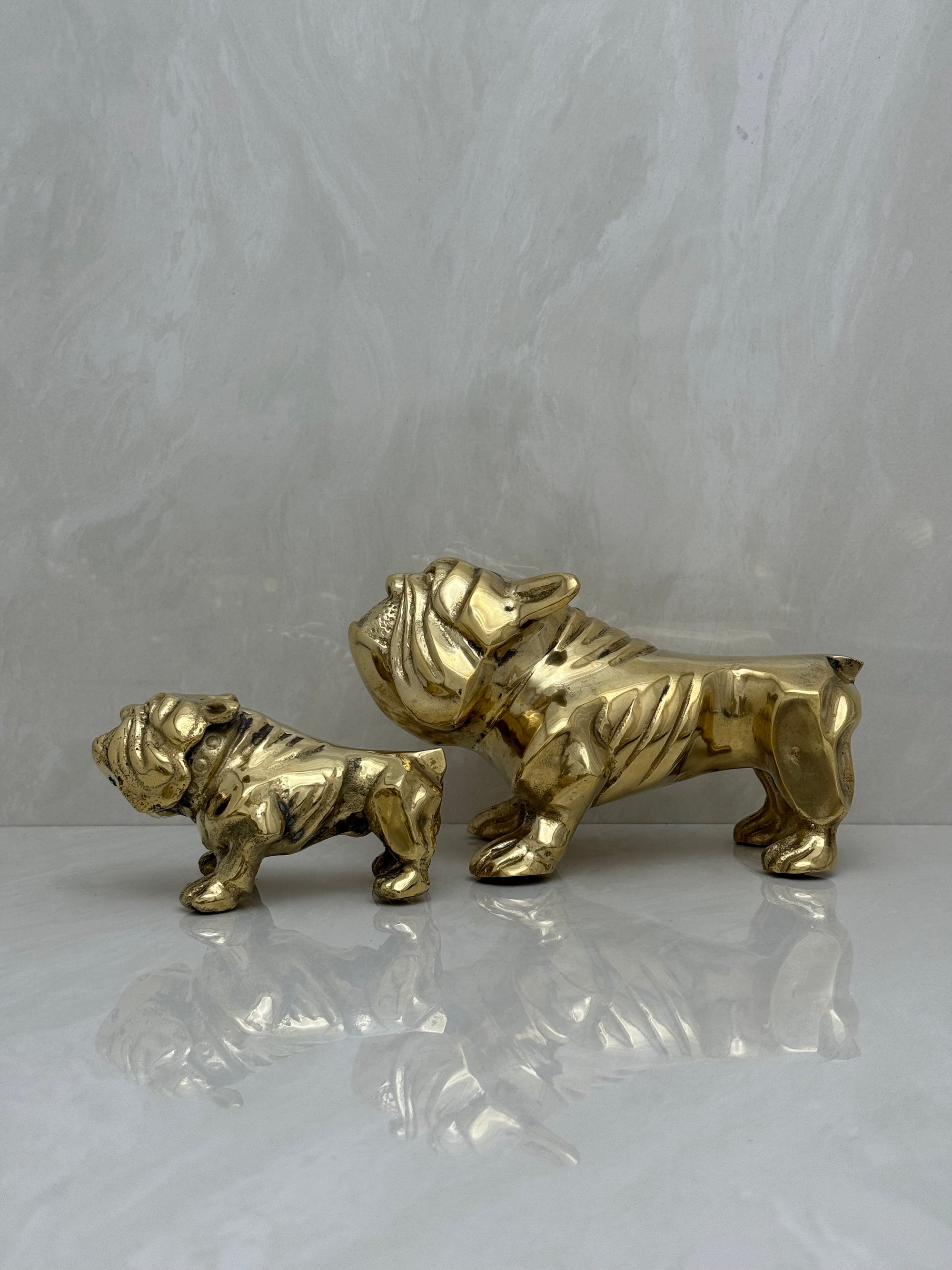 Pair of Vintage Brass Bulldogs - A Tribute to Fatherhood and Friendship