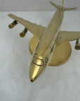 Vintage Brass Airplane on Stand