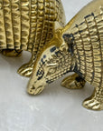 Vintage Brass Armadillos- A Pair