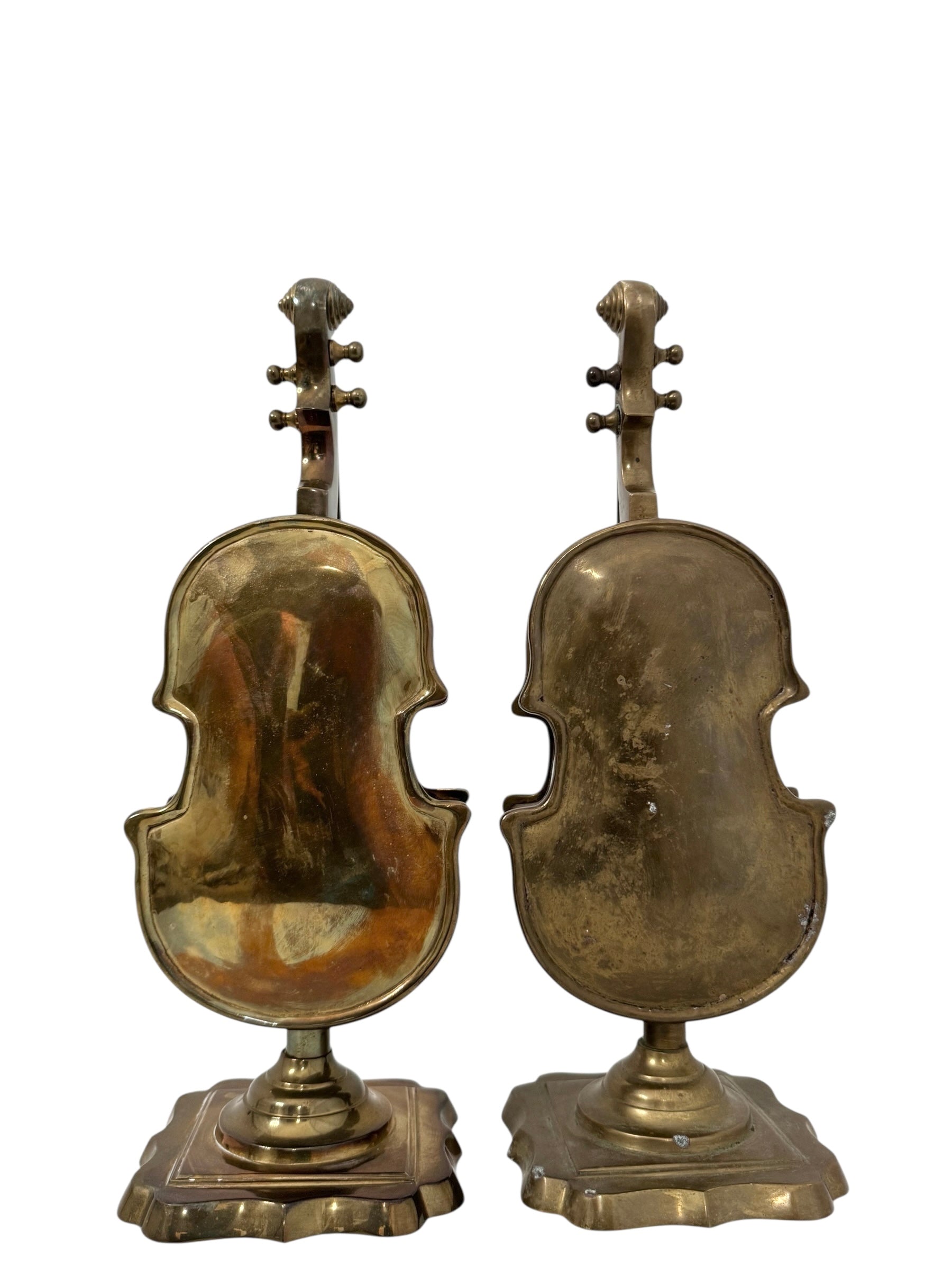 Vintage Brass Violin Figurines