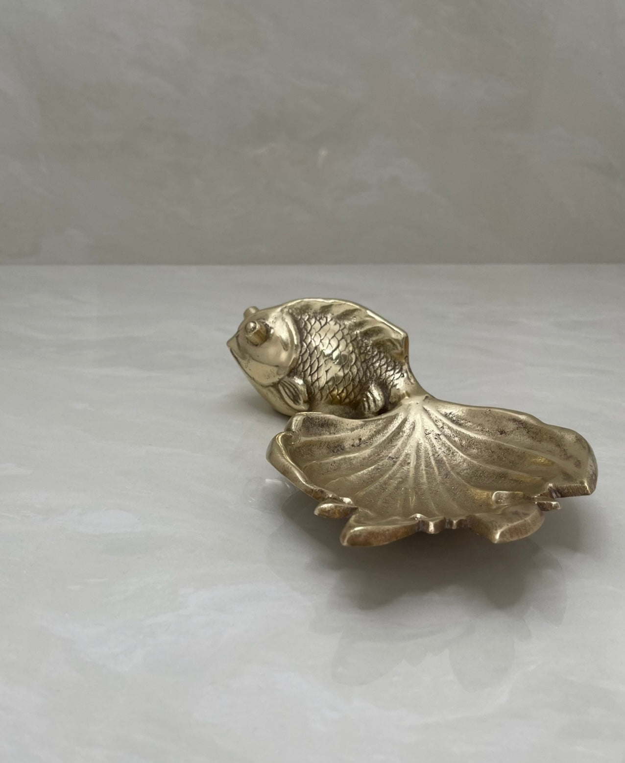 Vintage Brass Fish Trinket Dish