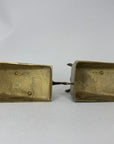 Vintage Brass Charging Bulls-A Pair