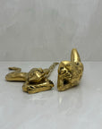 Long Legged Brass Frogs-A Pair