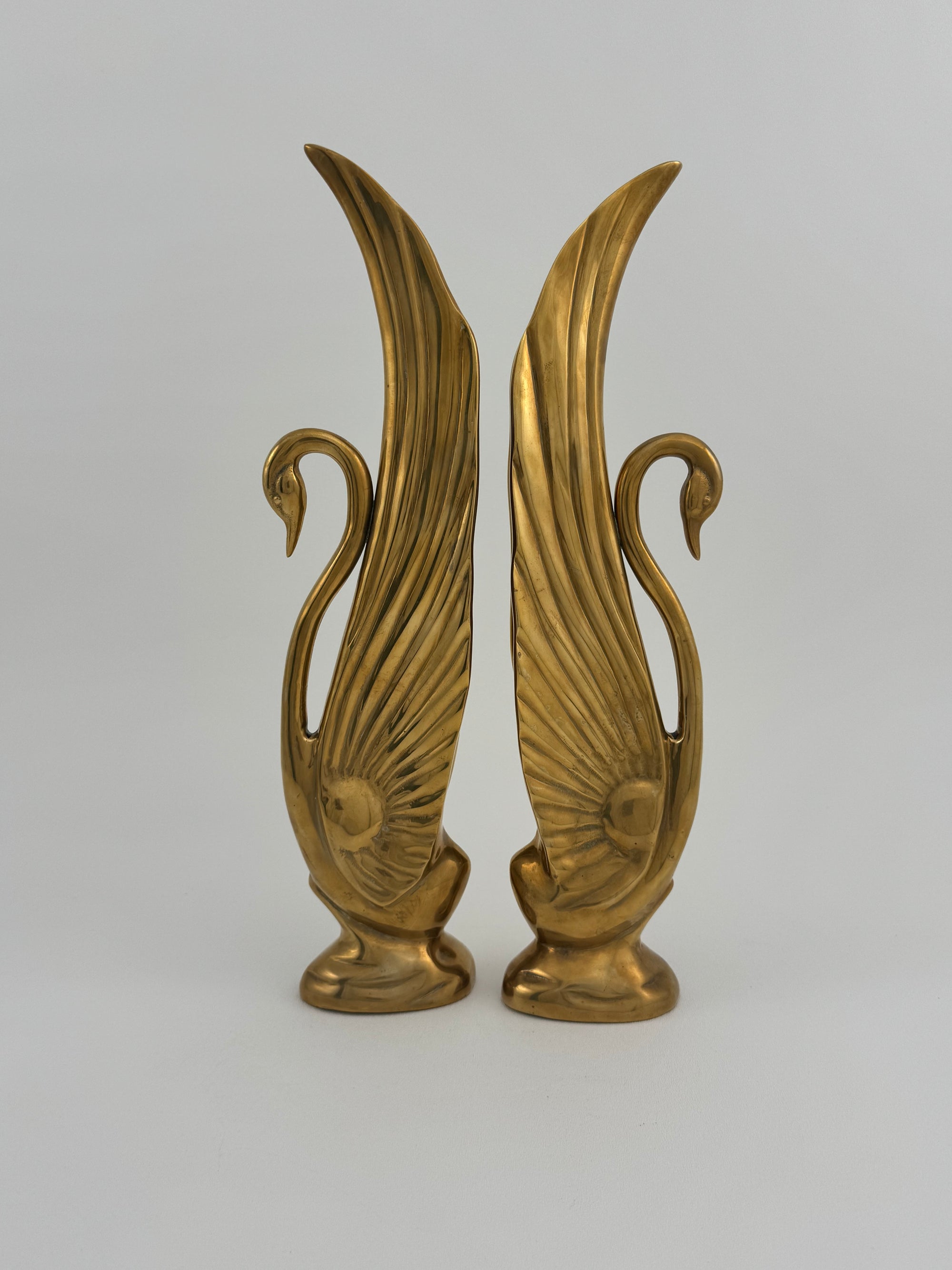 Vintage Brass Swans-A Pair by Dolbi Cashier