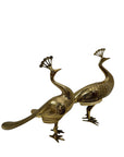 Vintage Brass Peacocks